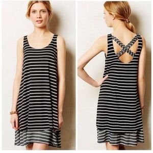 Anthropologie Puella Striped Duet Swing Summer Spring Dress XS
